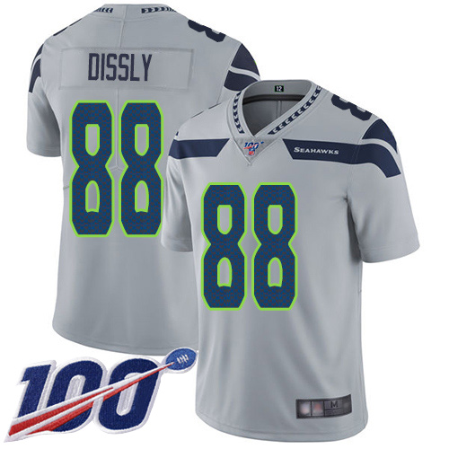 Seattle Seahawks Limited Grey Men Will Dissly Alternate Jersey NFL Football #88 100th Season Vapor Untouchable->youth nfl jersey->Youth Jersey